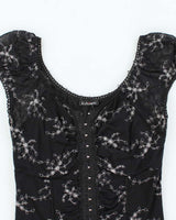 Vintage Y2k 00s Le Chateau Clasp Milkmaid Top - S