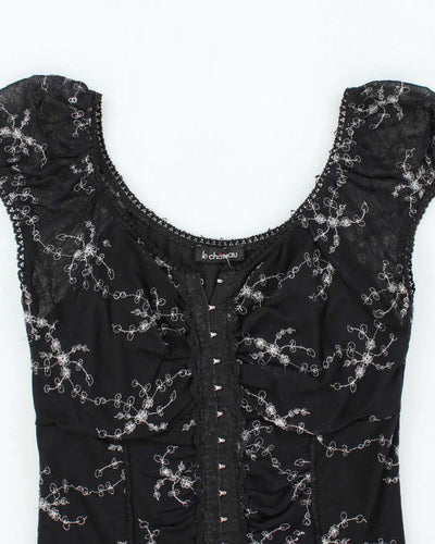 Vintage Y2k 00s Le Chateau Clasp Milkmaid Top - S
