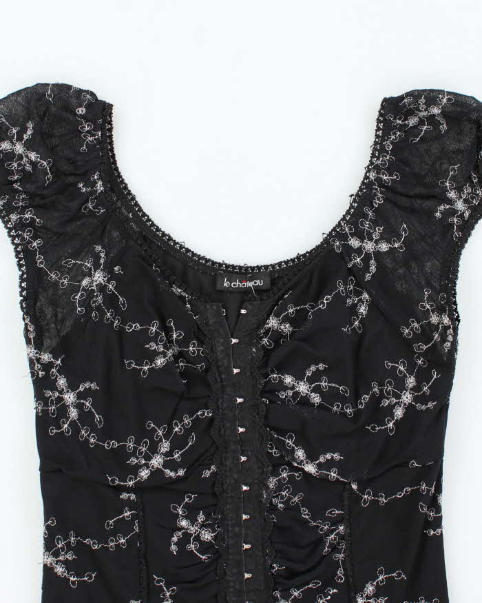 Vintage Y2k 00s Le Chateau Clasp Milkmaid Top - S