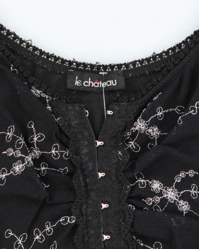 Vintage Y2k 00s Le Chateau Clasp Milkmaid Top - S
