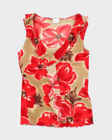 Vintage Y2k 00s Suzy Floral Ruffle Top - S
