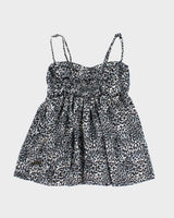 Vintage Y2k 00s Seduction Animal Print Satin Cami - S