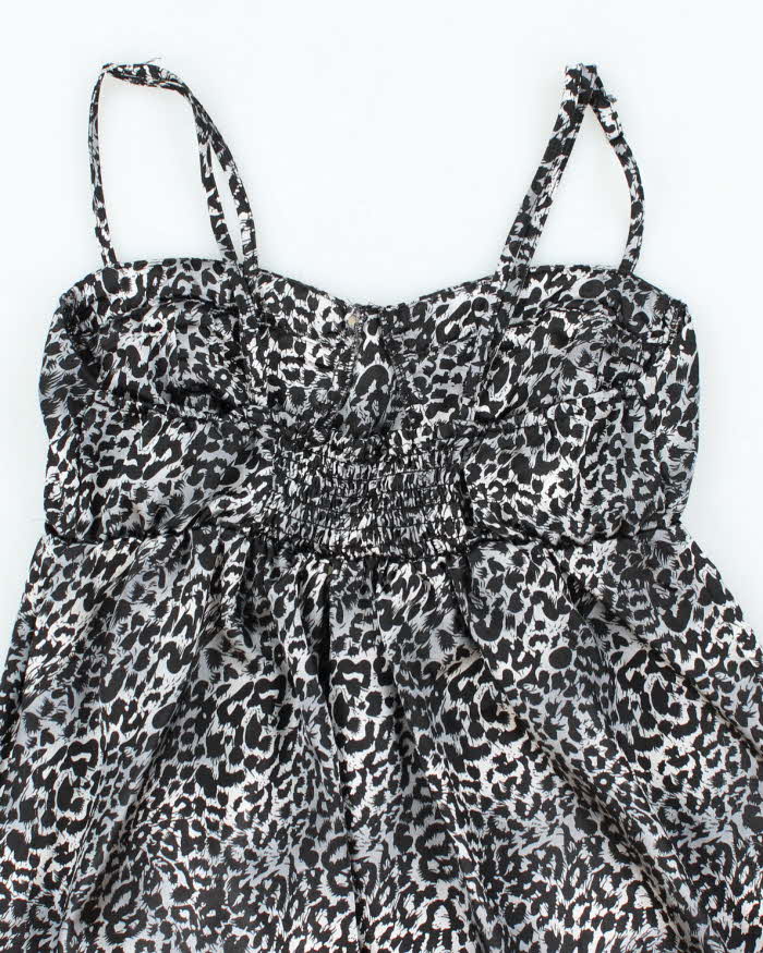 Vintage Y2k 00s Seduction Animal Print Satin Cami - S