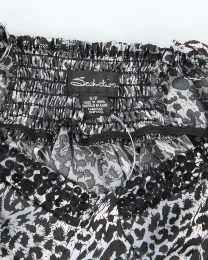 Vintage Y2k 00s Seduction Animal Print Satin Cami - S