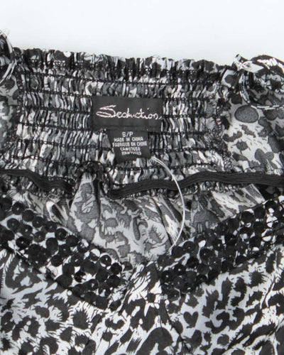 Vintage Y2k 00s Seduction Animal Print Satin Cami - S