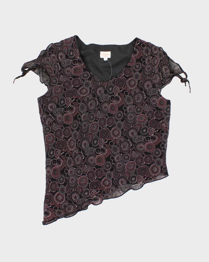 Vintage Y2k 00s Cleo Asymmetric Hem Blouse - XL