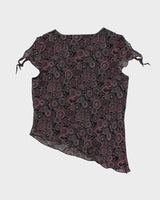 Vintage Y2k 00s Cleo Asymmetric Hem Blouse - XL
