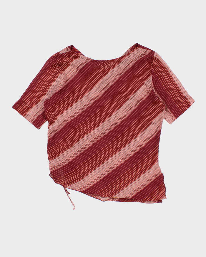 Vintage Y2k 00s Nevada Cowl Neck Asymmetric Hem Blouse - M