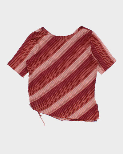 Vintage Y2k 00s Nevada Cowl Neck Asymmetric Hem Blouse - M