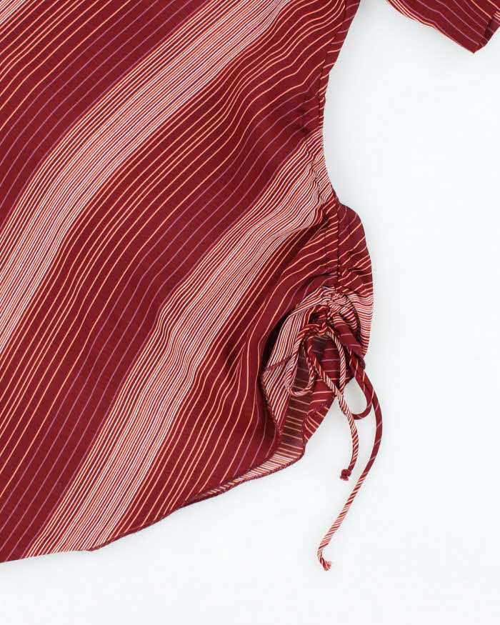 Vintage Y2k 00s Nevada Cowl Neck Asymmetric Hem Blouse - M
