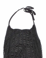 Vintage Y2k 00s Le Chateau Beaded Crochet Halter Neck Top - S