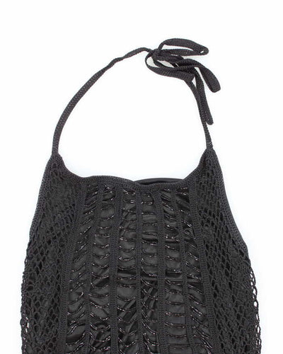 Vintage Y2k 00s Le Chateau Beaded Crochet Halter Neck Top - S