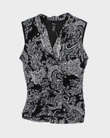 Vintage Y2k 00s Style &amp; Co Paisley Pattern Top - M