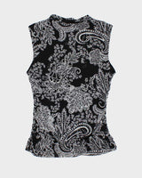 Vintage Y2k 00s Style &amp; Co Paisley Pattern Top - M