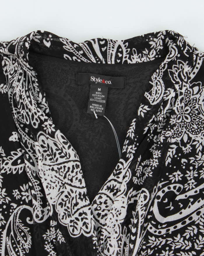 Vintage Y2k 00s Style &amp; Co Paisley Pattern Top - M