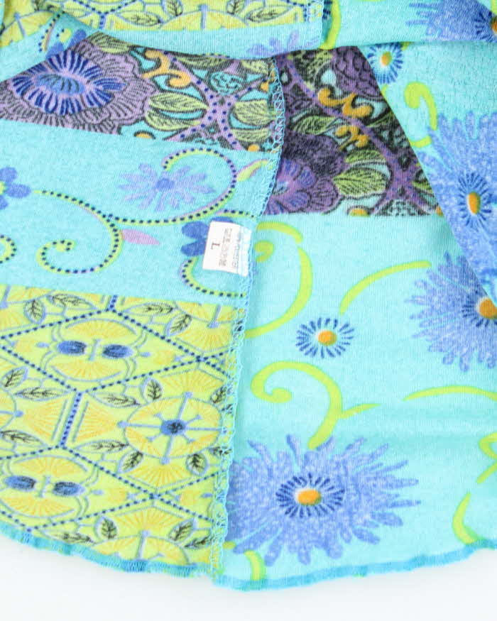 Vintage 90s Floral Mesh Top - M