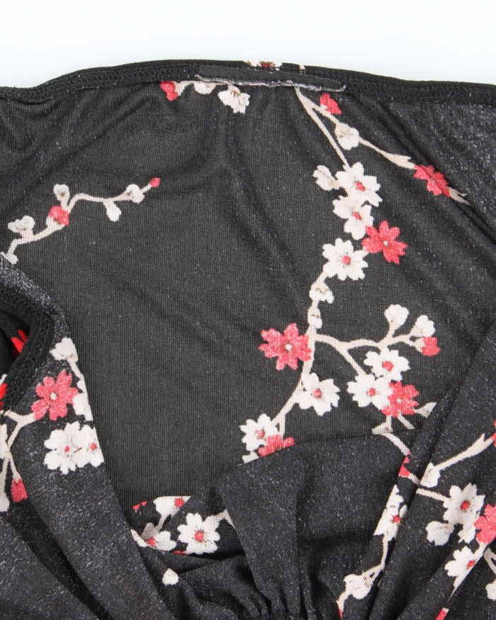 Vintage Y2k 00s O Ring Halter Neck Floral Top - M