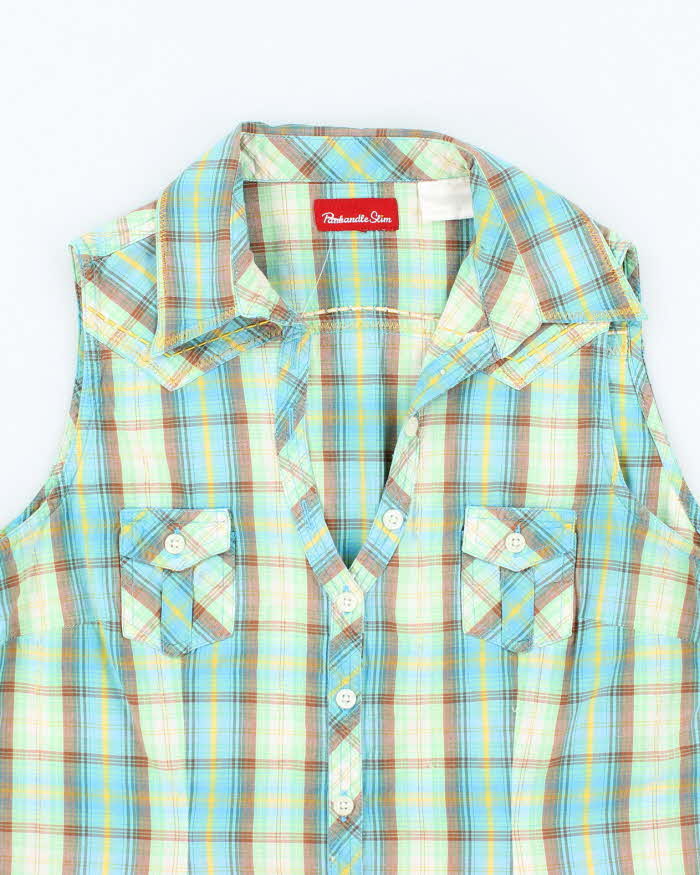 Vintage Y2k 00s Panhandle Slim Western Style Sleeveless Blouse - M