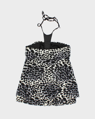 Vintage Y2k 00s Seduction Leopard Print Halter Neck Top - M