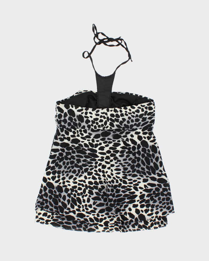 Vintage Y2k 00s Seduction Leopard Print Halter Neck Top - M