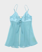 Vintage Y2k 00s La Senza Mesh Tie Front Cami - S
