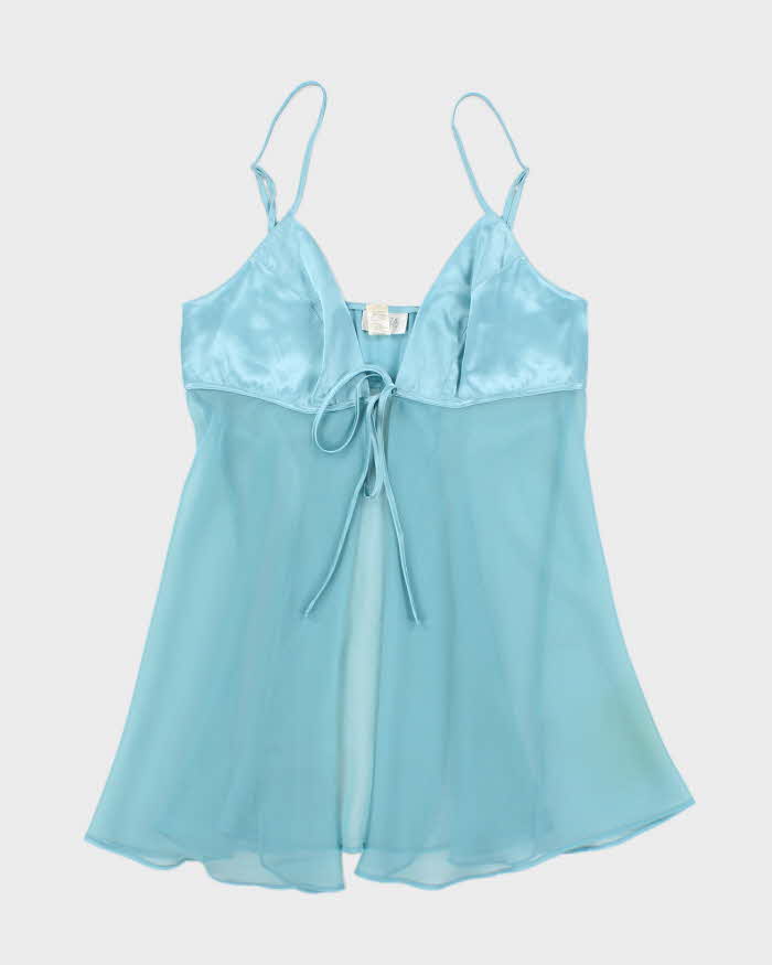 Vintage Y2k 00s La Senza Mesh Tie Front Cami - S