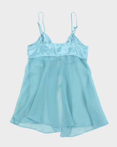 Vintage Y2k 00s La Senza Mesh Tie Front Cami - S