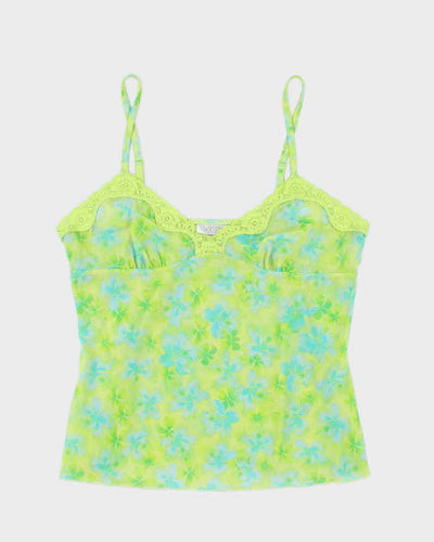 Vintage Y2k 00s La Senza Mesh Floral Cami - M