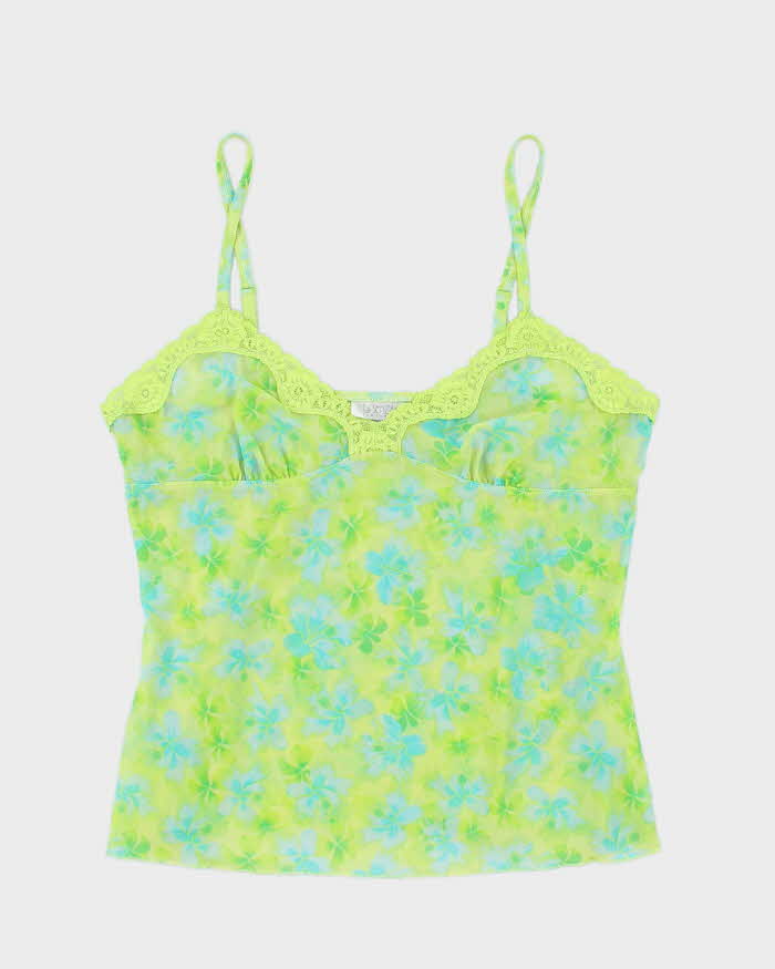 Vintage Y2k 00s La Senza Mesh Floral Cami - M