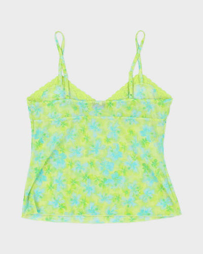 Vintage Y2k 00s La Senza Mesh Floral Cami - M