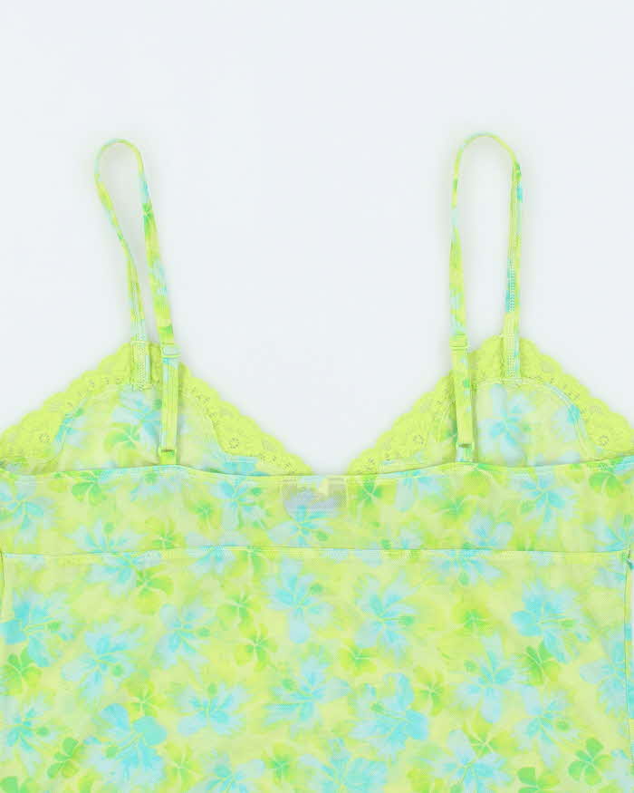 Vintage Y2k 00s La Senza Mesh Floral Cami - M