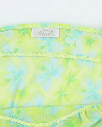 Vintage Y2k 00s La Senza Mesh Floral Cami - M