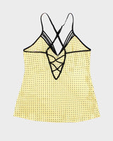Vintage Y2k 00s La Vie En Rose Polka Dot Cami - S