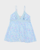 Vintage Y2k 00s Sentiments Mesh Floral Cami - S