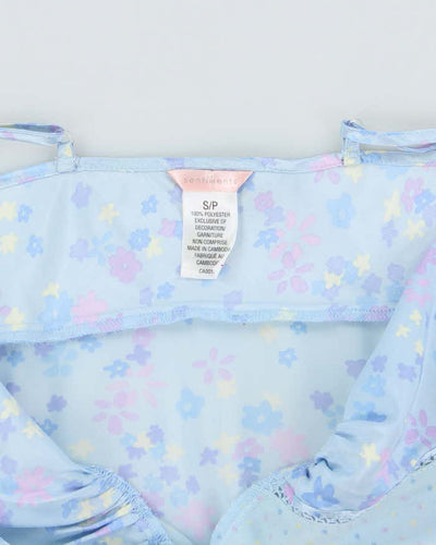 Vintage Y2k 00s Sentiments Mesh Floral Cami - S