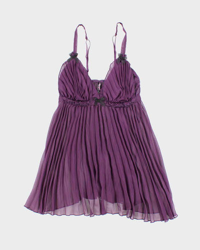 Vintage Y2k 00s Dreamgirl Plisse Mesh Cami - S