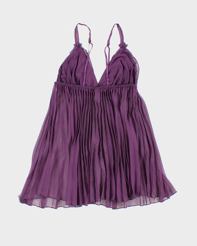 Vintage Y2k 00s Dreamgirl Plisse Mesh Cami - S