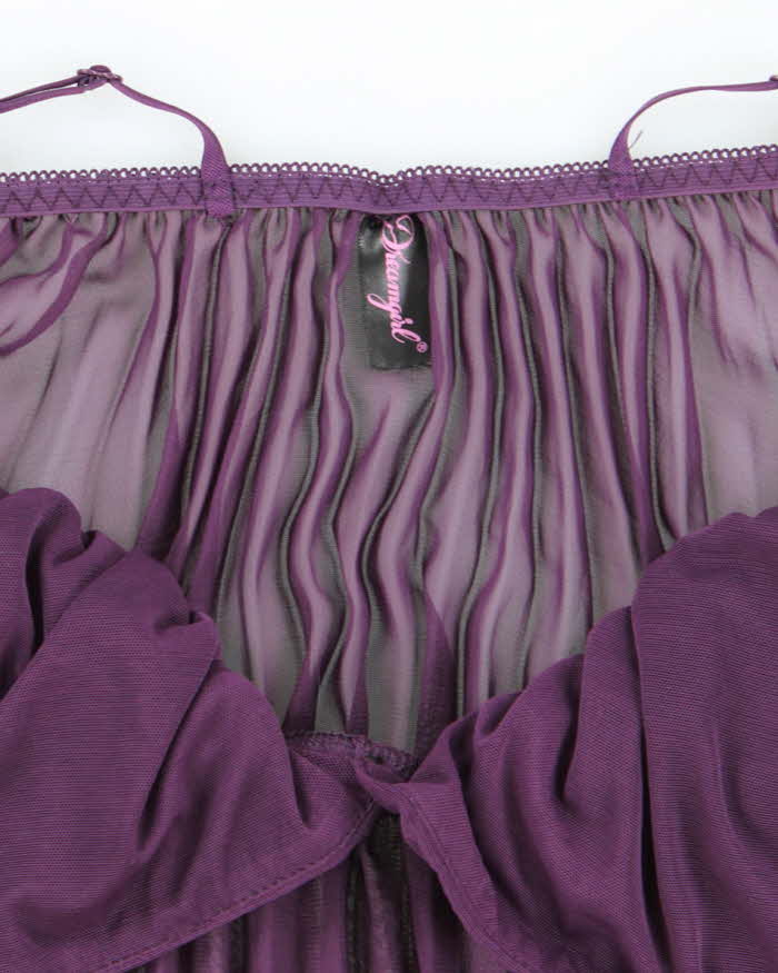Vintage Y2k 00s Dreamgirl Plisse Mesh Cami - S