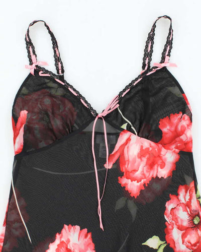Vintage Y2k 00s La Senza Mesh Floral Cami - S