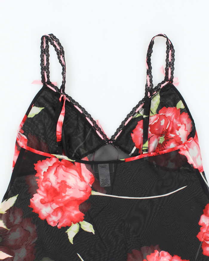 Vintage Y2k 00s La Senza Mesh Floral Cami - S