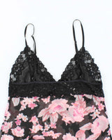 Vintage Y2k 00s Silk &amp; Satin mesh Cami - M