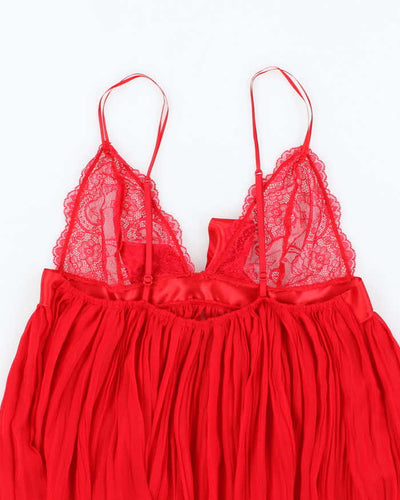 Vintage Y2k 00s Victoria's Secret Pleated Mesh Cami - M