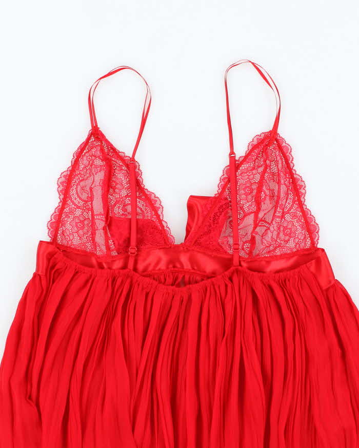 Vintage Y2k 00s Victoria's Secret Pleated Mesh Cami - M