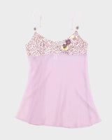 Vintage Y2k 00s La Senza Embroidered Mesh Cami - M