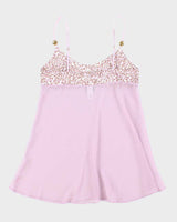 Vintage Y2k 00s La Senza Embroidered Mesh Cami - M