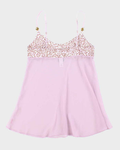 Vintage Y2k 00s La Senza Embroidered Mesh Cami - M