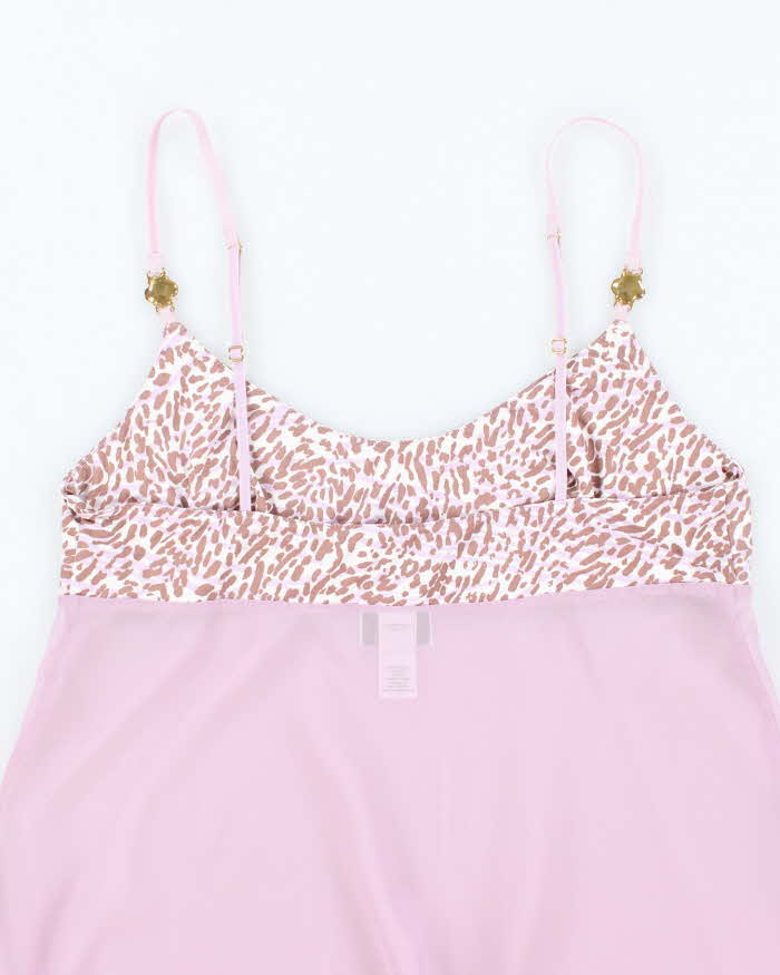 Vintage Y2k 00s La Senza Embroidered Mesh Cami - M