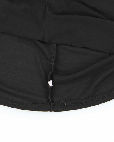 Vintage Y2k 00s Beaded Mesh Back Embroidered Top - S