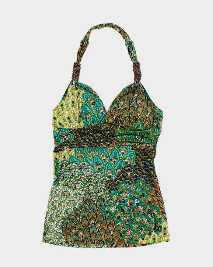 Vintage Y2k 00s Twenty One Beaded Halter Neck Top - S