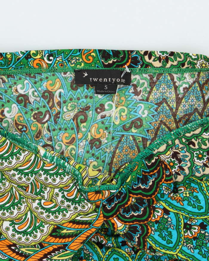 Vintage Y2k 00s Twenty One Beaded Halter Neck Top - S